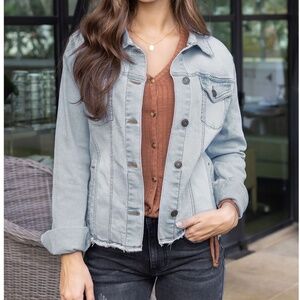 NWOT Grace and Lace light denim jacket, very soft Size S